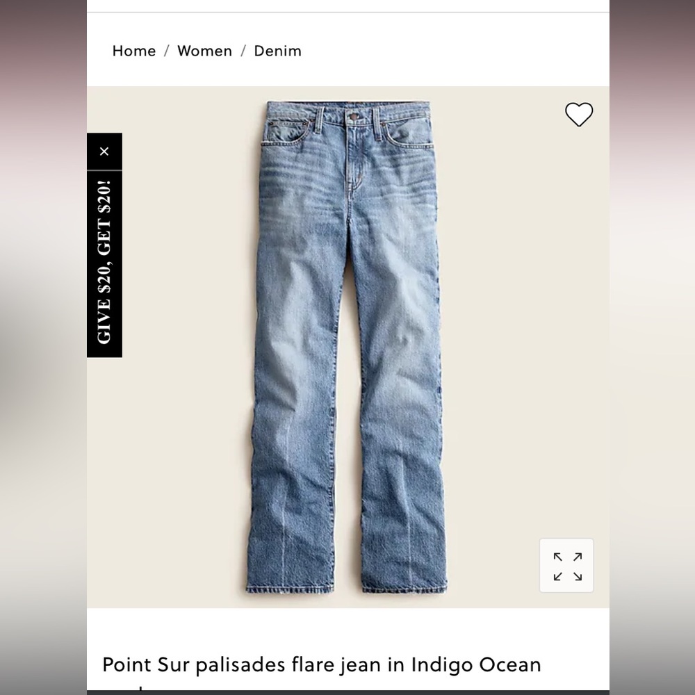 Point Sur palisades flare jean in Indigo Ocean wash - JCREW